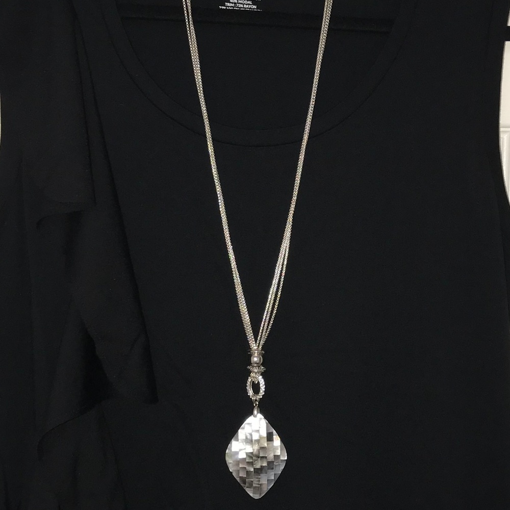 Fashion Jewelry Silver Plated Disc Necklace